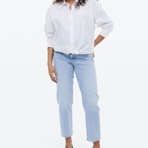 H&M Maternity straight ankle jeans M